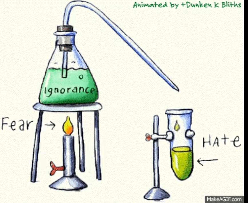 Φόβος + Άγνοια =&nbsp;Μίσος